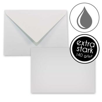 Briefumschläge - Briefhüllen in cocoon weiss, DIN B6 140g/m² oF, Nassklebung