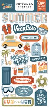 Echo Park - Sticker "Summer Vibes" Chipboard 6x13 Inch